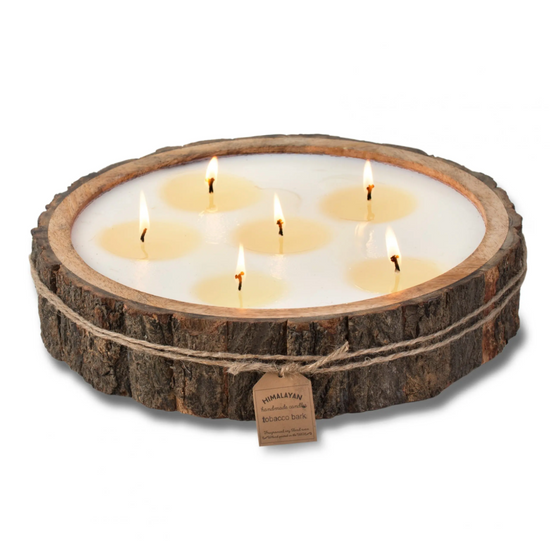 TREE BARK CANDLE POT LARGE - HIMALAYAN TRADING POST