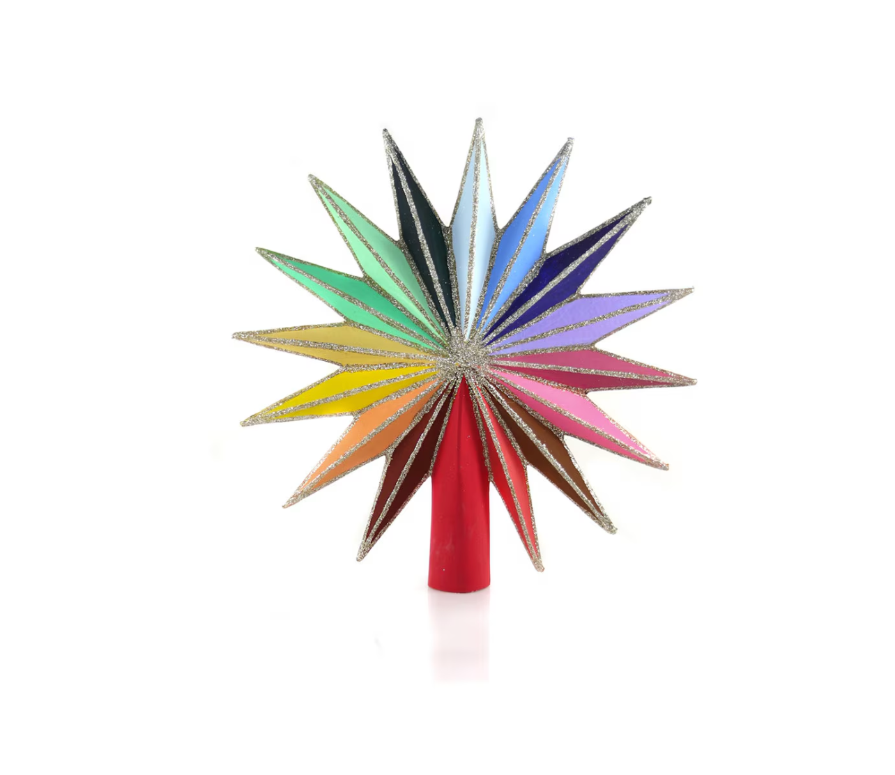 16 POINT RAINBOW STAR TREE TOPPER
