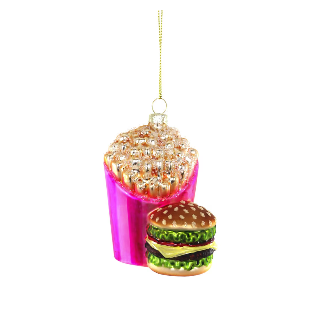 BURGER AND FRIES ORNAMENT