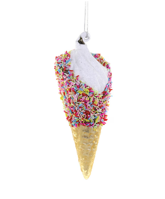 SPRINKLES ON ICE CREAM ORNAMENT