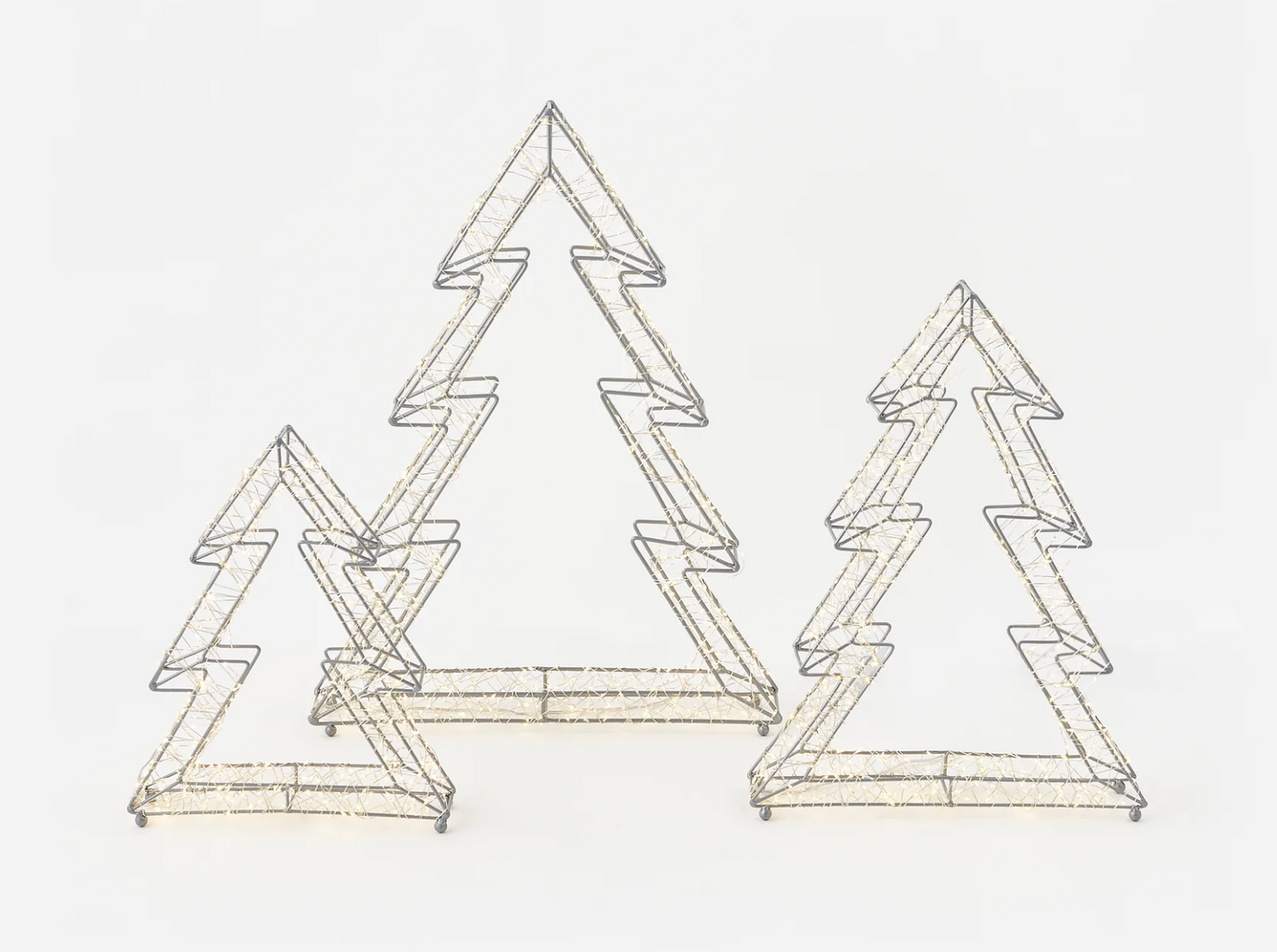 WIRE FRAME LED LIT CHRISTMAS TREE