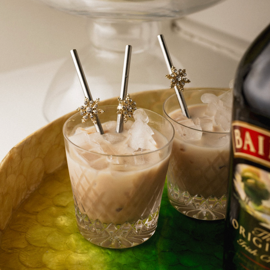 SNOWFLAKE METAL COCKTAIL STRAWS JOANNA BUCHANAN