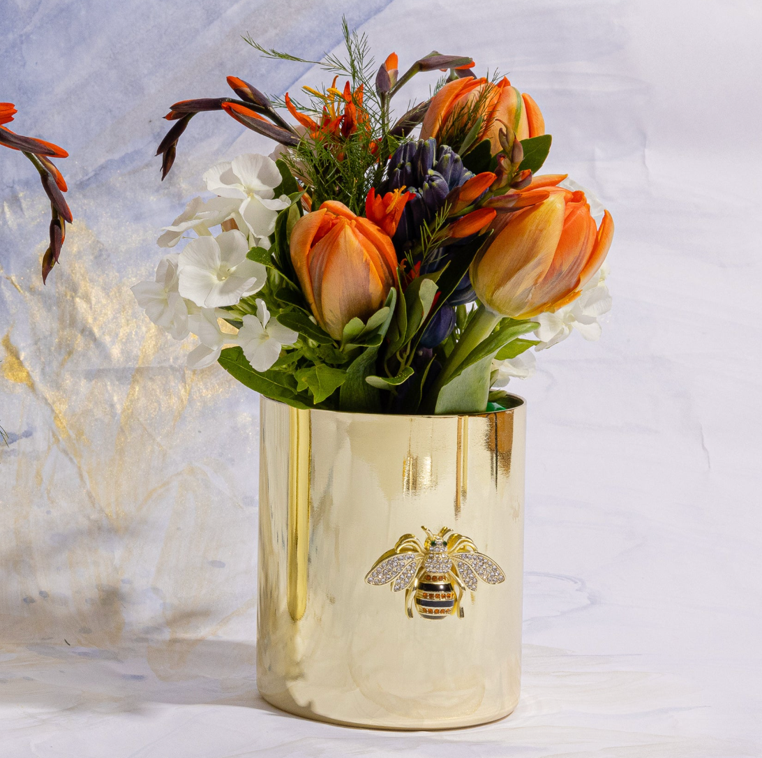 STRIPEY BEE POT JOANNA BUCHANAN