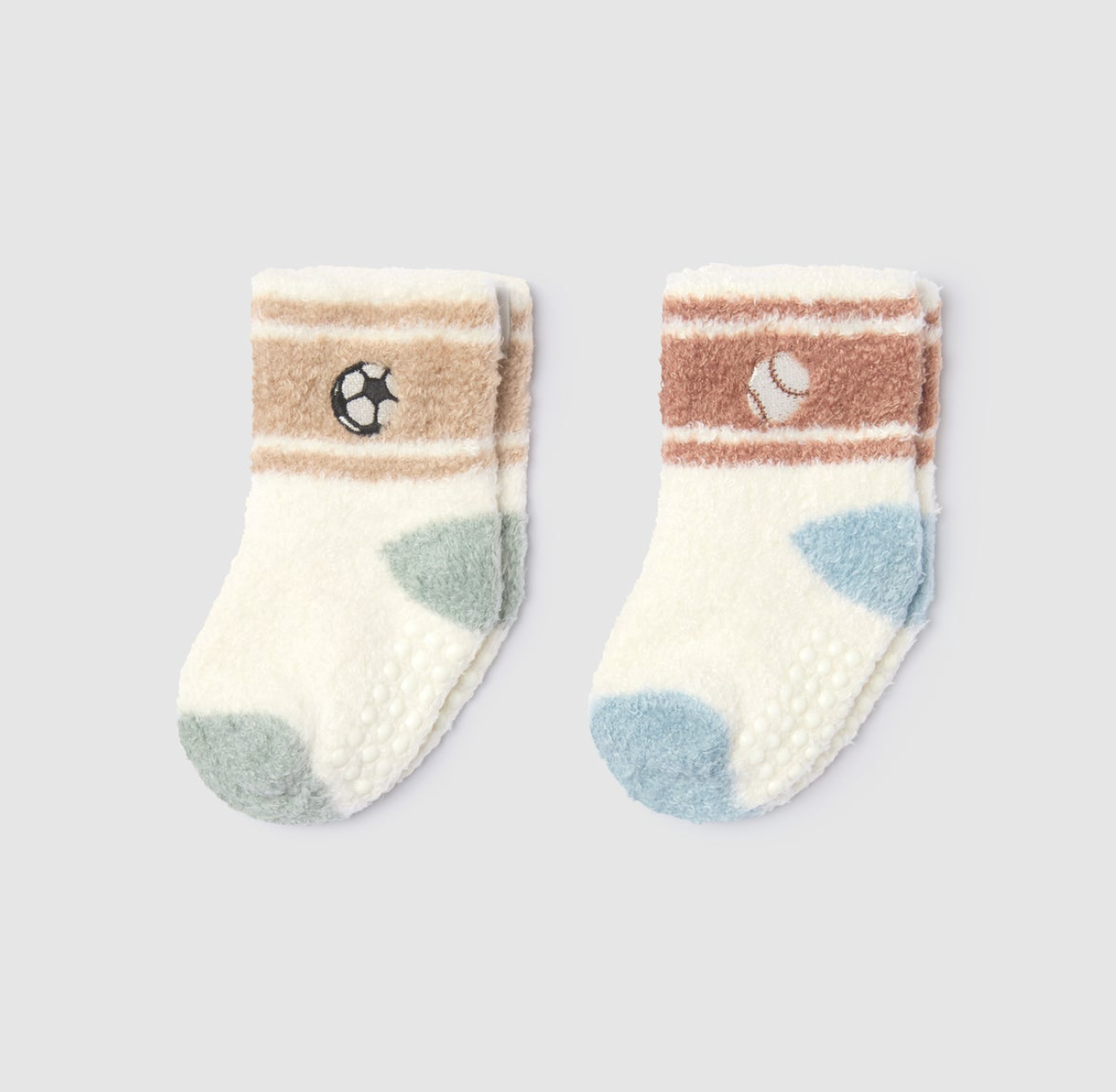 COZYCHIC LITE BABY STRIPED PLAY SOCK SET - BAREFOOT DREAMS