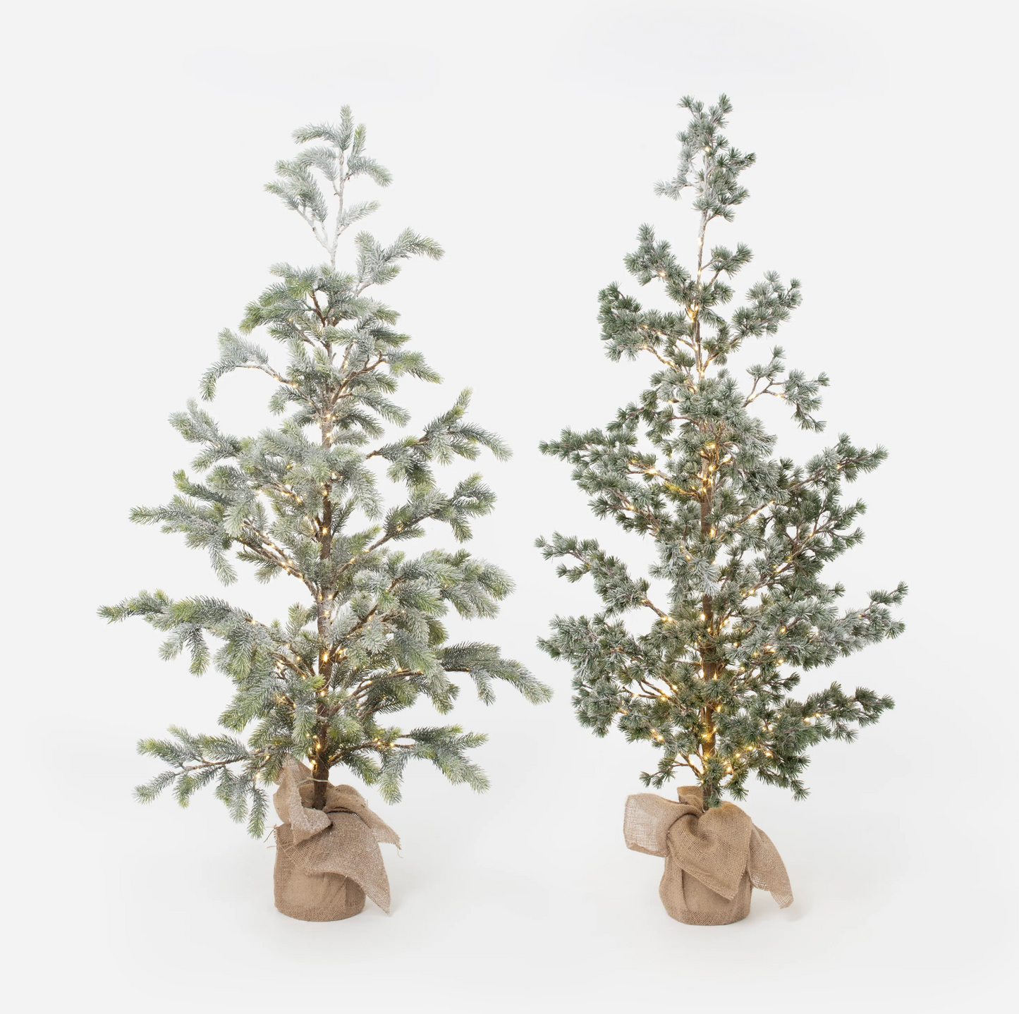 LIGHTED TREE W/BURLAP BASE - 63IN