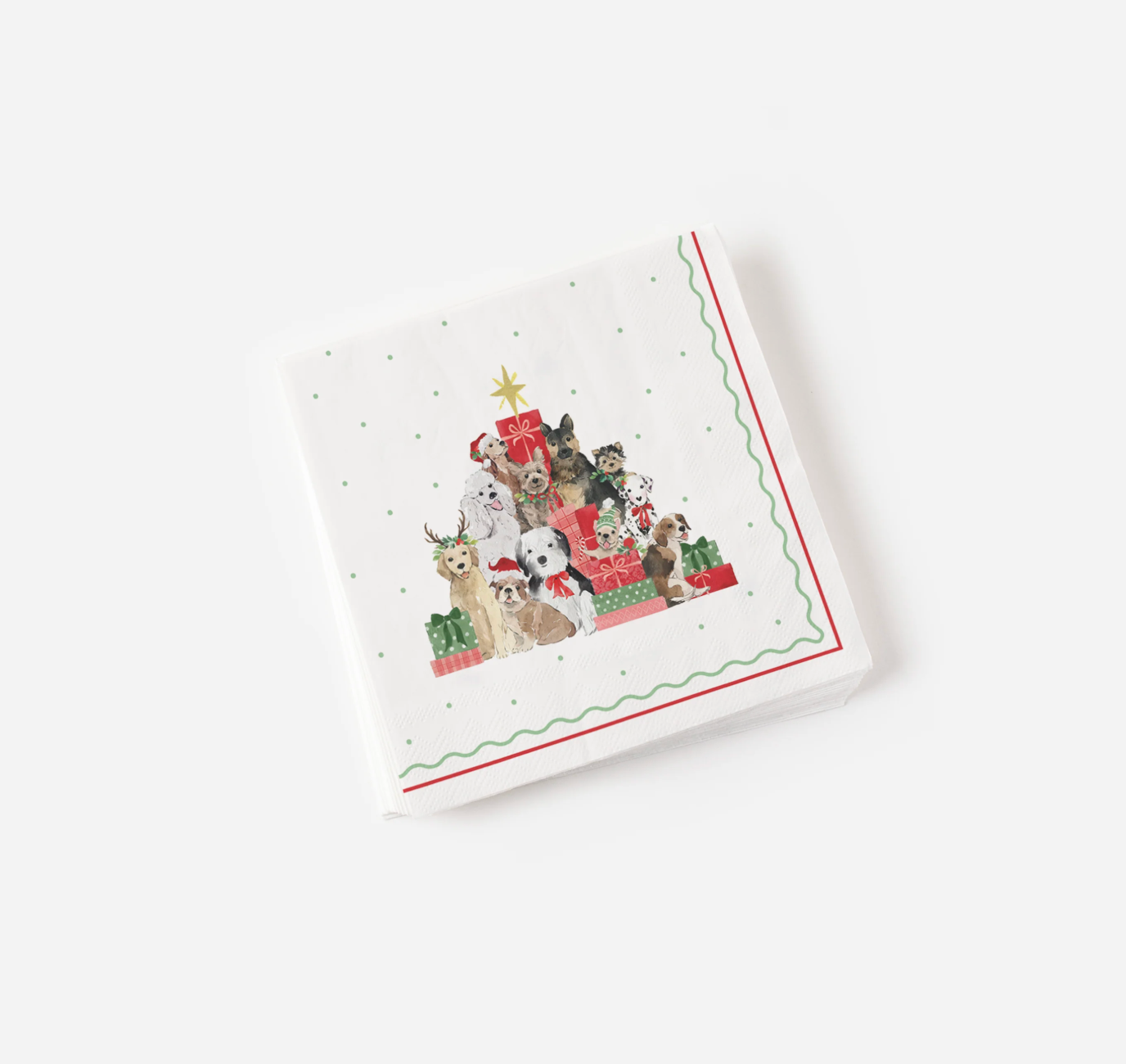 SANTA PAWS PAPER NAPKIN