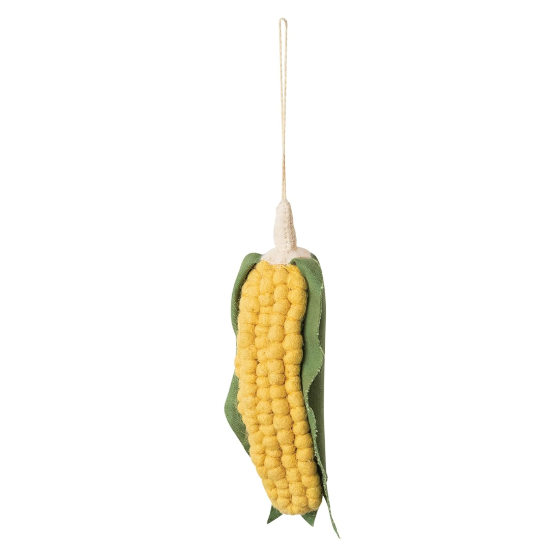 WOOL FELT CORN ON THE COB ORNAMENT