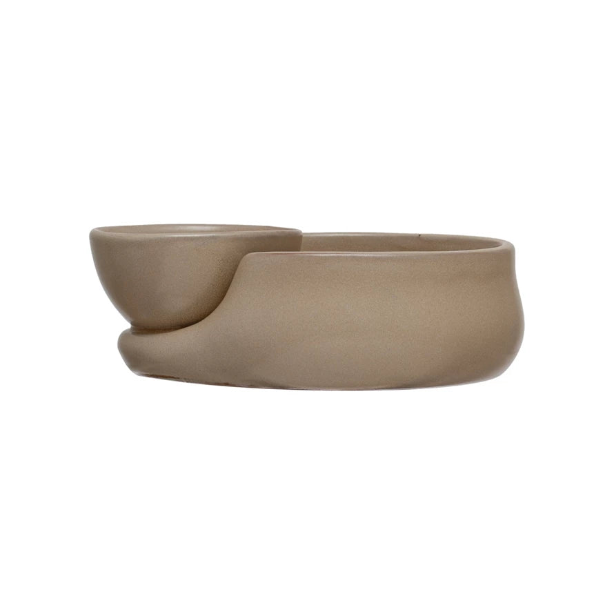 STONEWARE CRACKER & SOUP BOWL