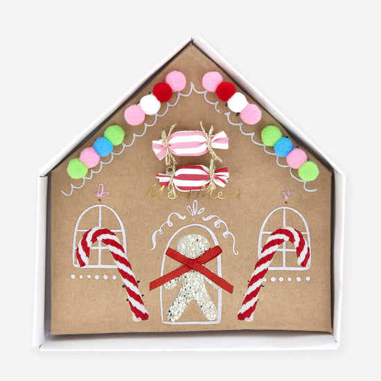 GINGERBREAD HOUSE HAIR CLIPS