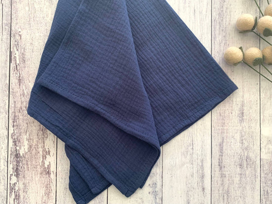 CRINKLE CLOTH NAPKINS SET/4- NAVY