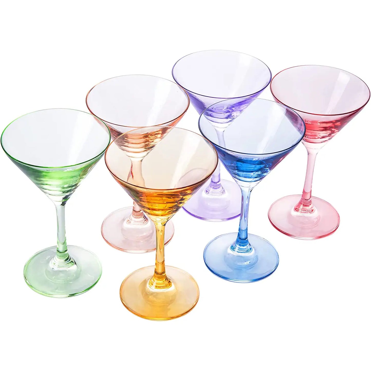 Load image into Gallery viewer, COLORFUL CRYSTAL MARTINI GLASSES
