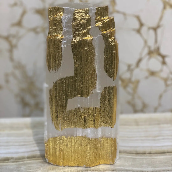 SELENITE WITH GOLD DETAIL - MEDIUM