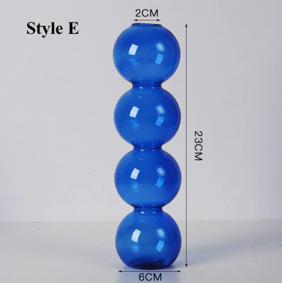 GLASS CANDLESTICK HOLDER - BLUE