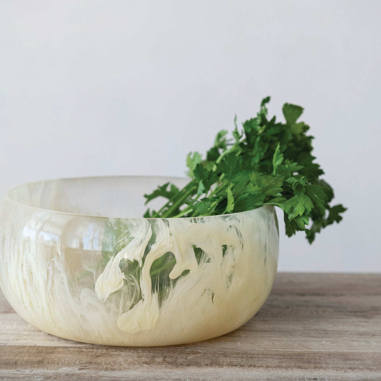 MARBLED RESIN BOWL