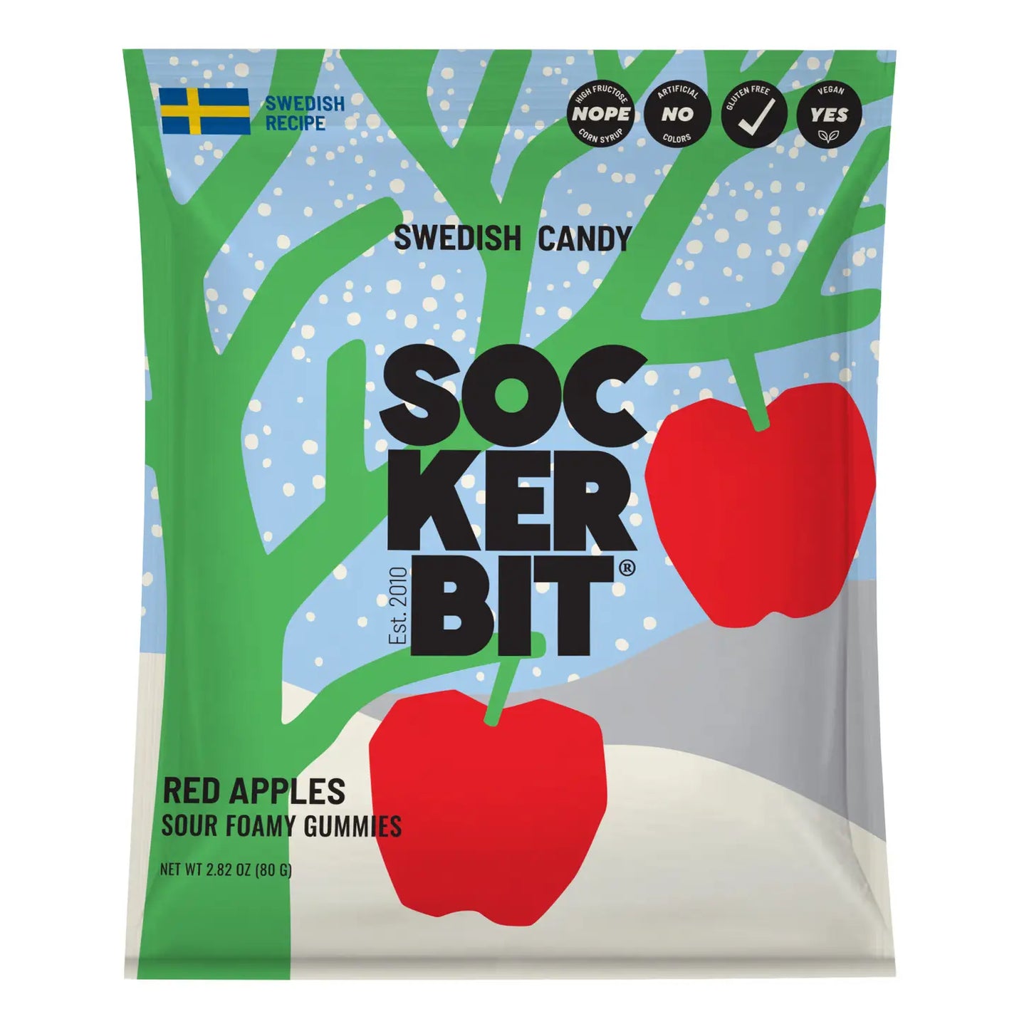FIZZY FROSTED APPLES SWEDISH CANDY