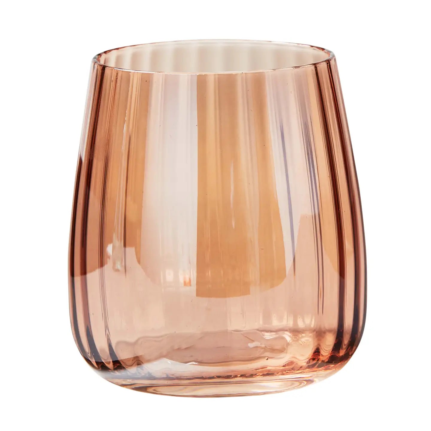 CHELSEA IRIDESCENT BLUSH STEMLESS WINE GLASS