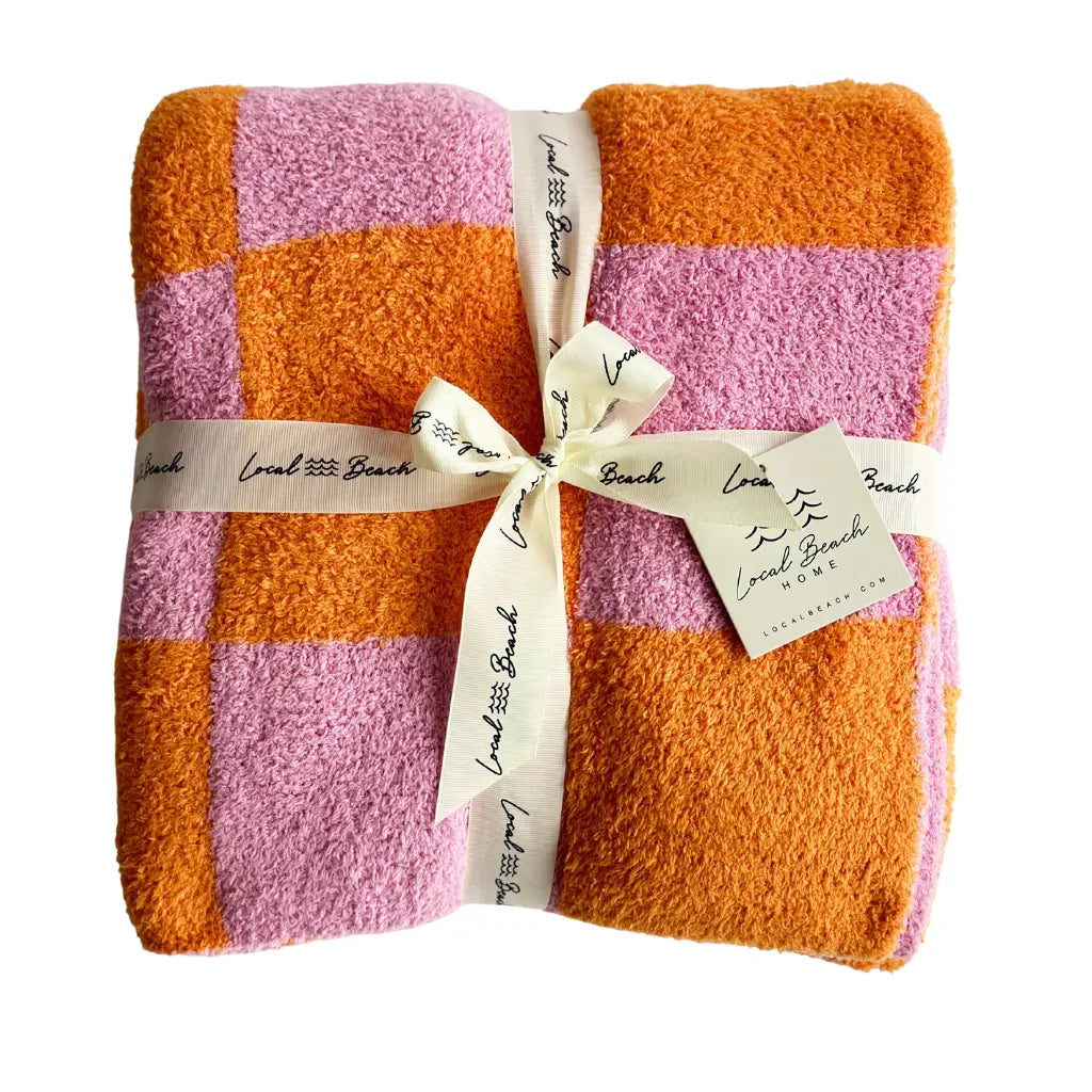 LOCAL BEACH BABY CHECKER LUXE BLANKET