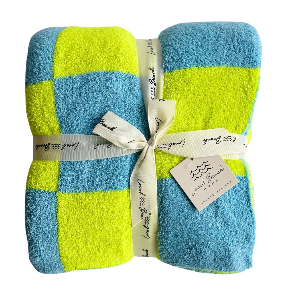 LOCAL BEACH BABY CHECKER LUXE BLANKET