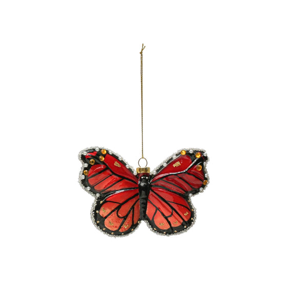 BUTTERFLY ORNAMENT W/BEADS
