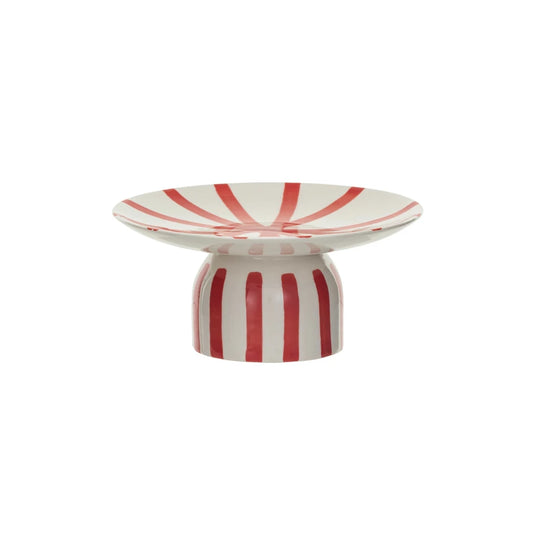 RED & WHITE STRIPED PEDESTAL