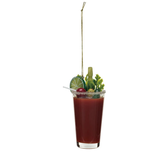 GLASS BLOODY MARY ORNAMENT