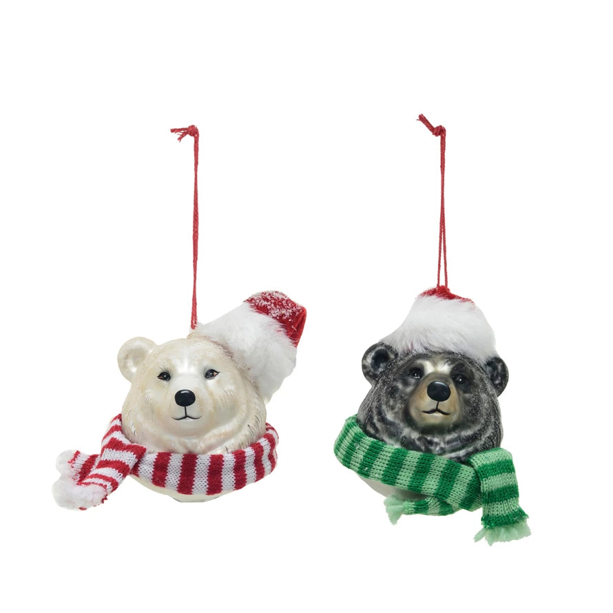BEAR WITH SCARF ORNAMENT