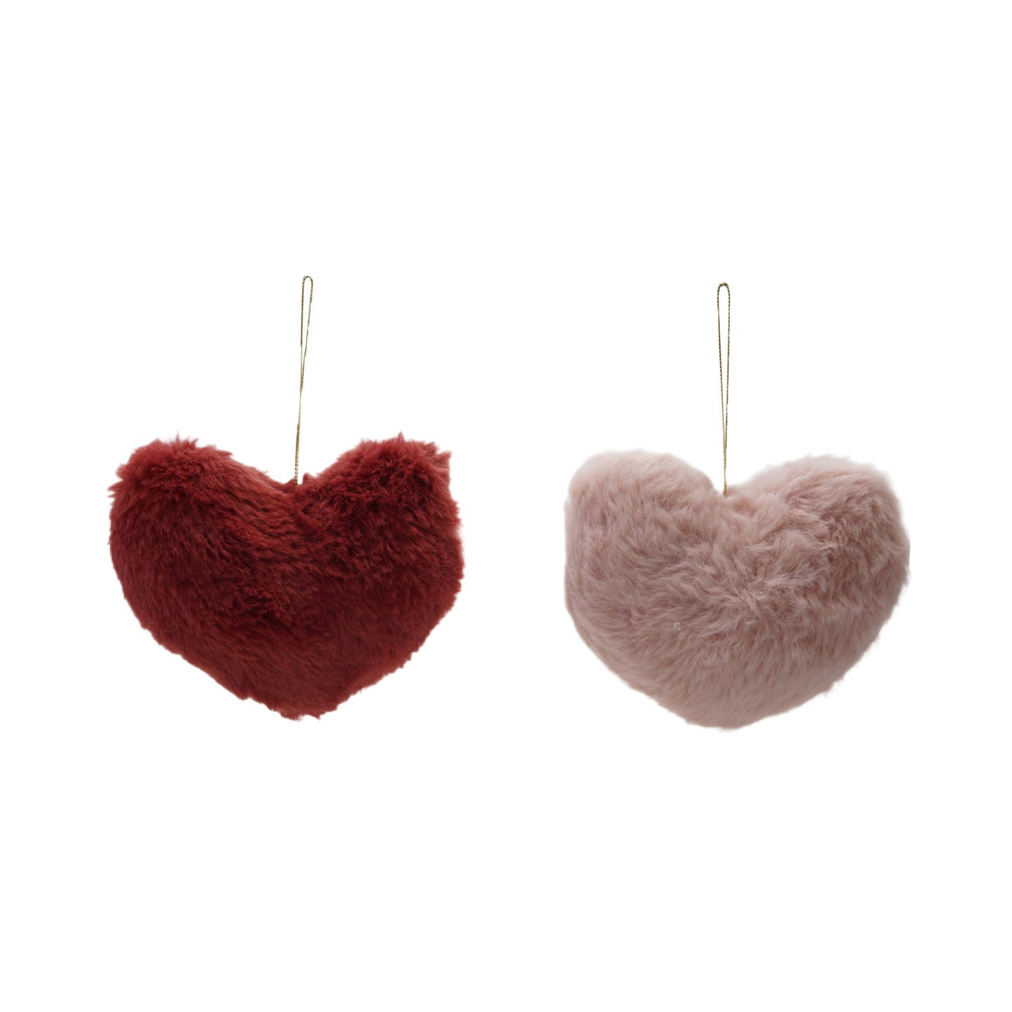 FAUX FUR HEART ORNAMENT