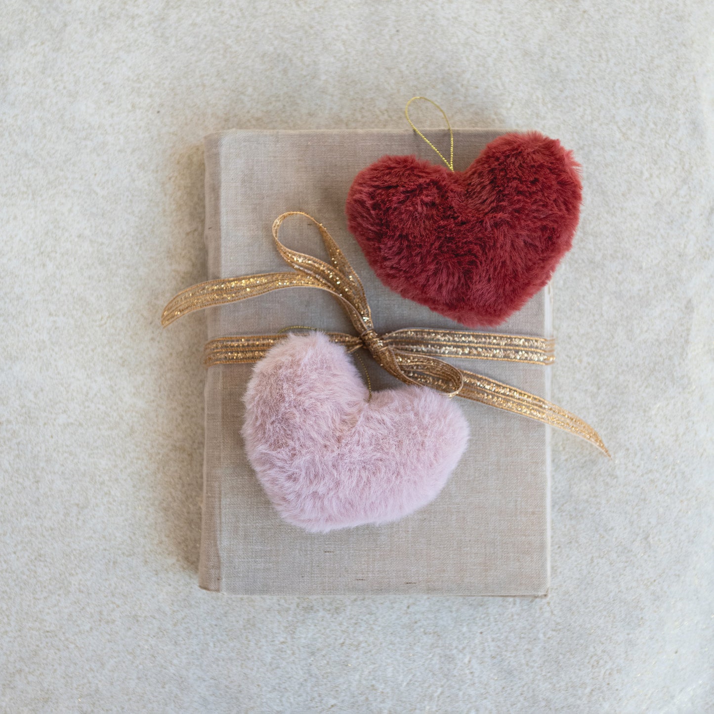 FAUX FUR HEART ORNAMENT
