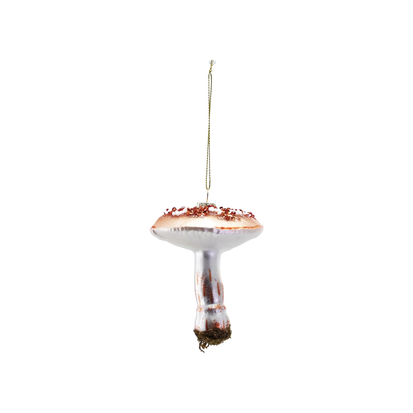 GLASS MUSHROOM ORNAMENT