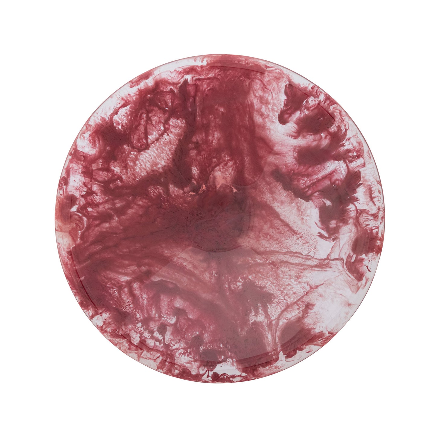MARBLE RESIN FOOTED BOWL