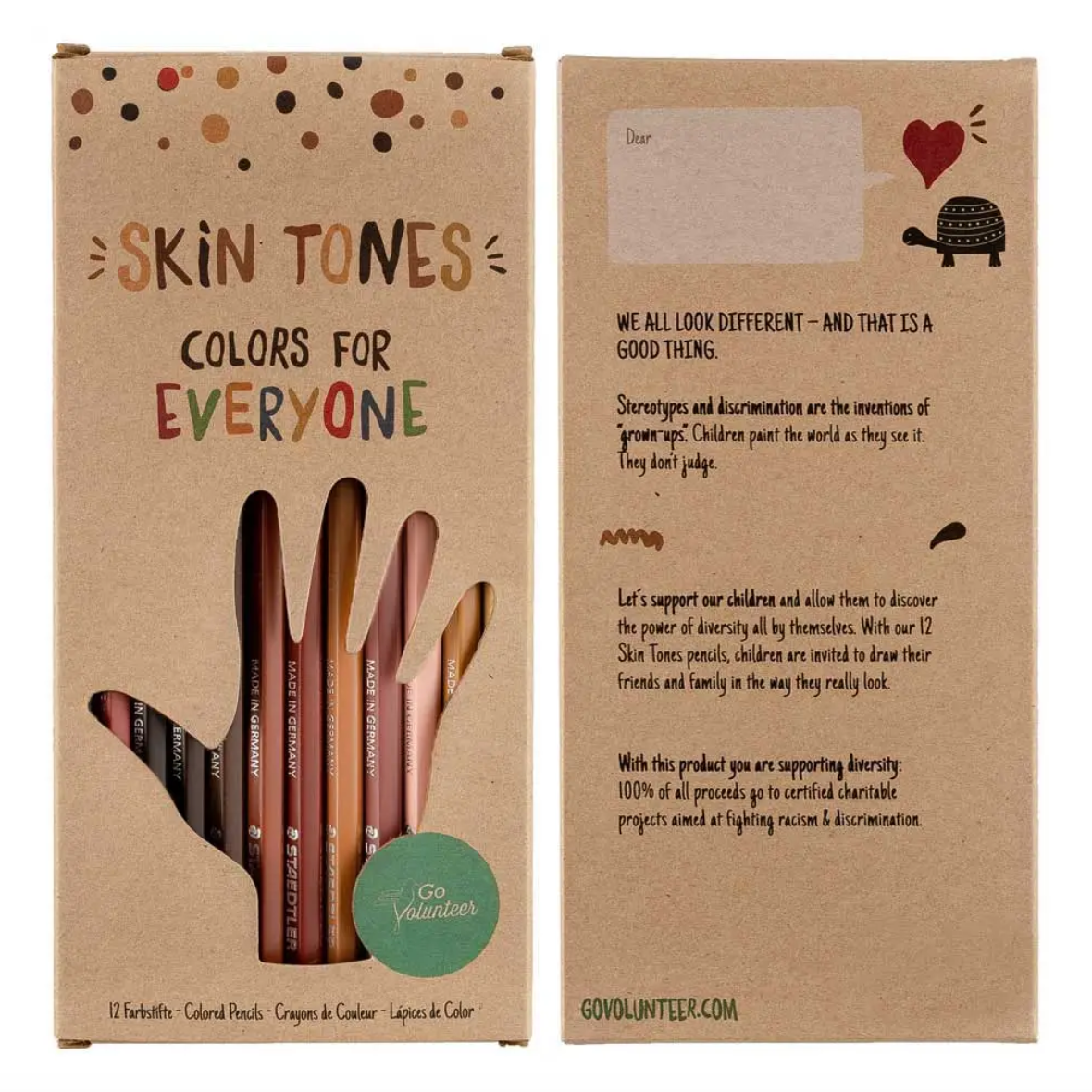 12 SKIN TONES COLORING PENCILS
