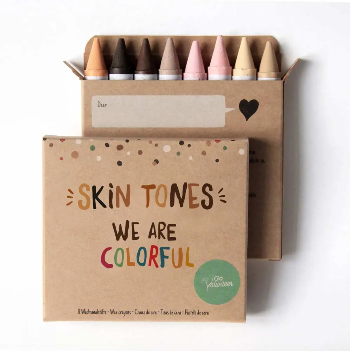 8 SKIN COLORS WAX CRAYONS