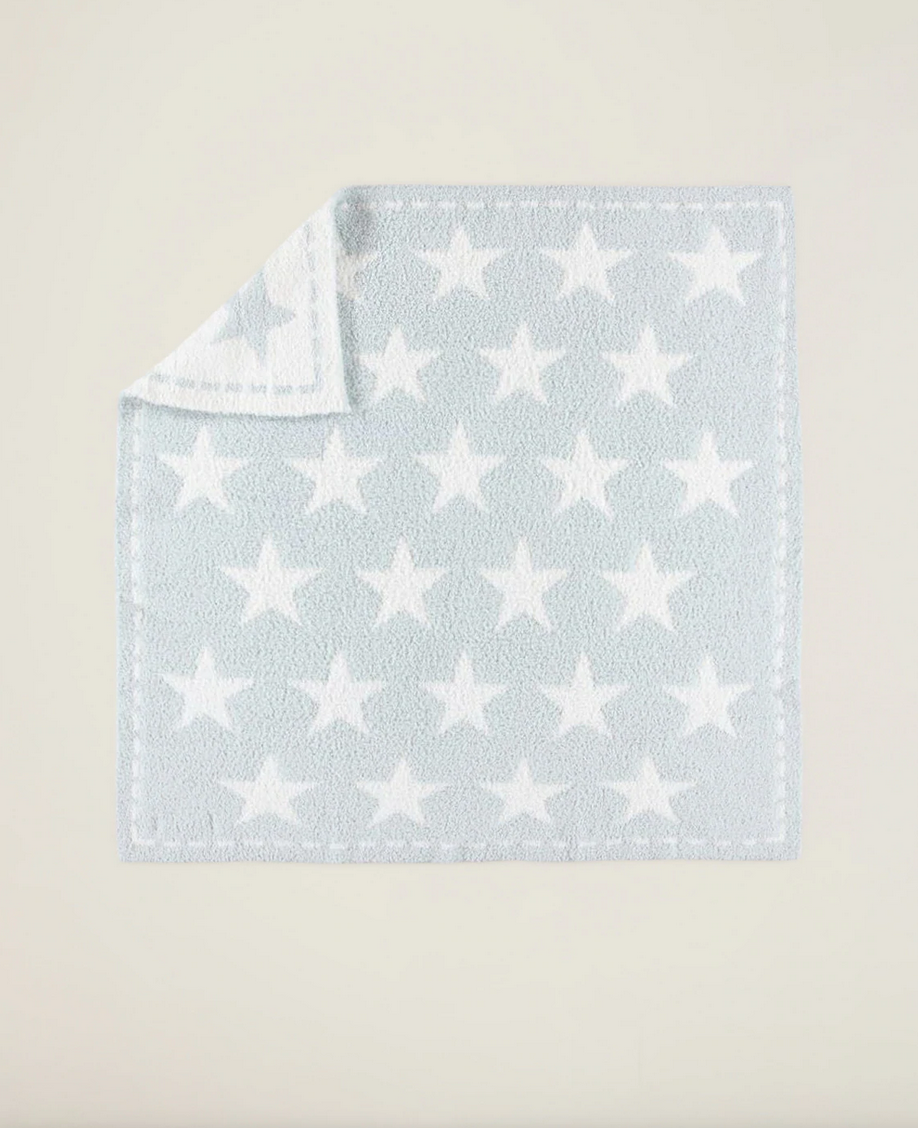 BAREFOOT DREAMS - DREAM RECEIVING BLANKET - AQUA/STARS