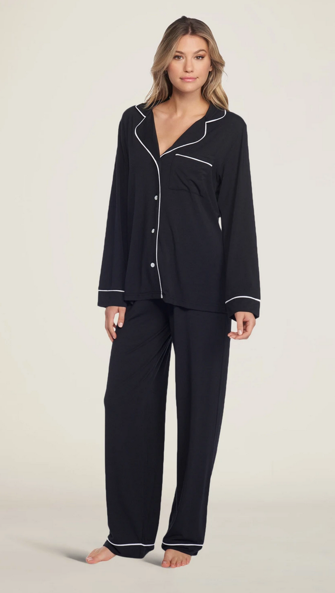 BAREFOOT DREAMS - JERSEY PIPED PAJAMA SET