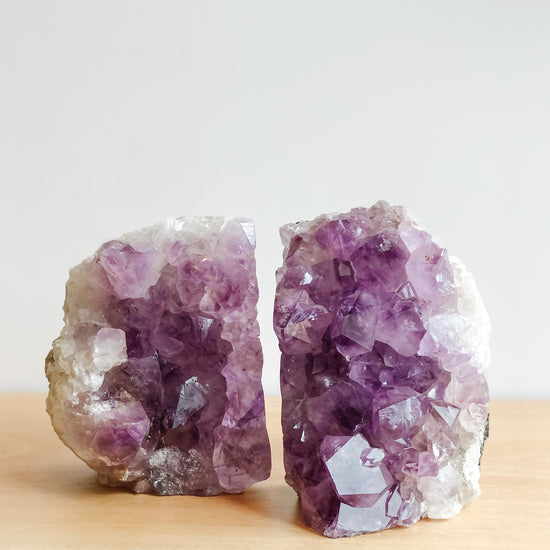AMETHYST BOOKENDS