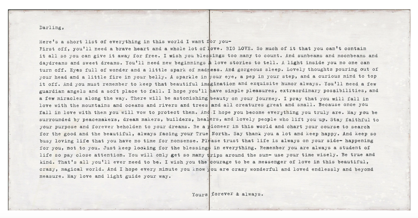 CAMP LETTER ART PRINT