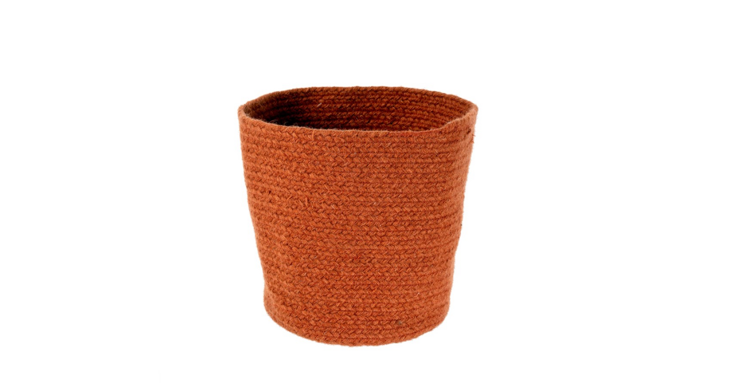 ELGIN WOOL BASKET - RUST