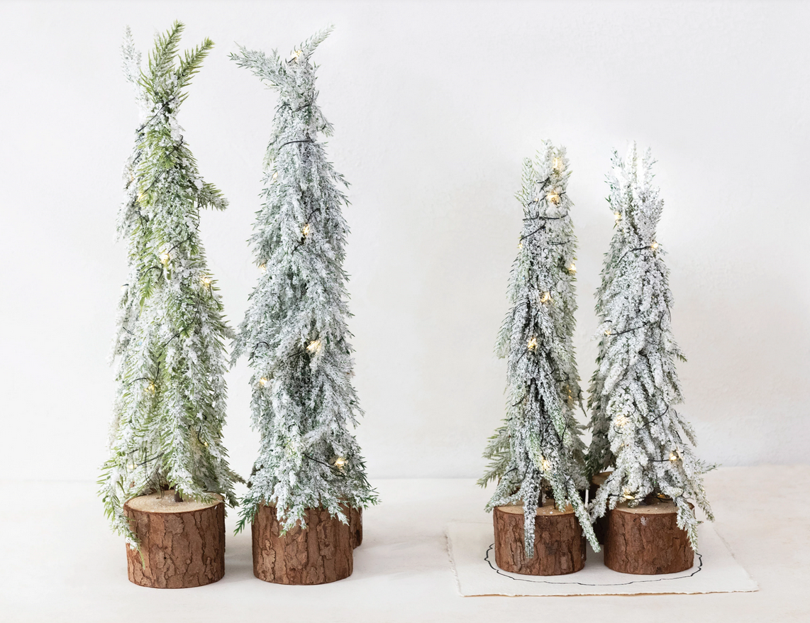 FAUX FIR TREE W/ LED LIGHTS - LARGE