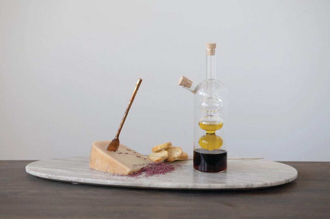 GLASS OIL AND VINEGAR CRUET