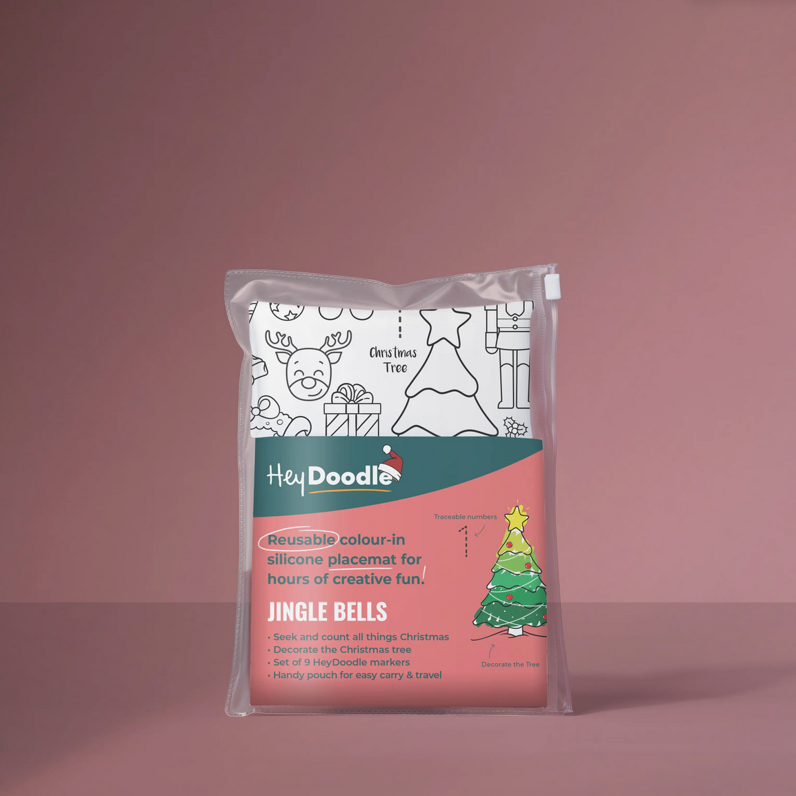 JINGLE BELLS SILICONE COLORING MAT