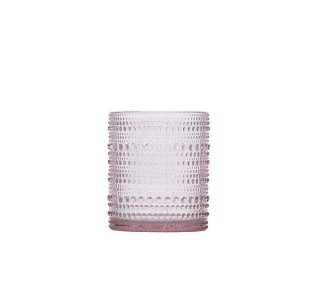 JUPITER 10 OZ DOUBLE OLD FASHIONED GLASS - PINK