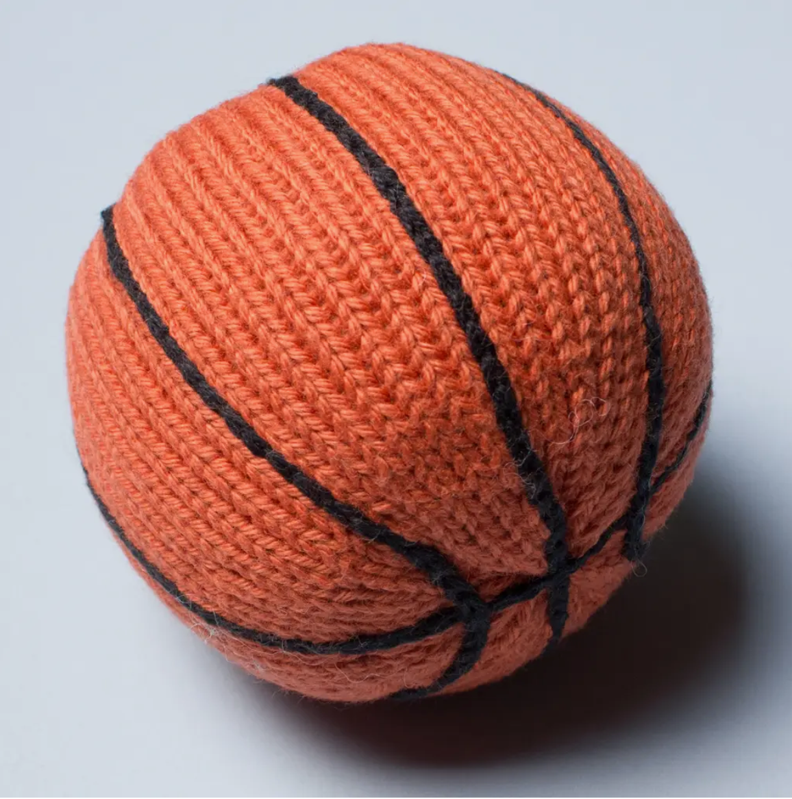ORGANIC BABY RATTLE - BASKETBALL