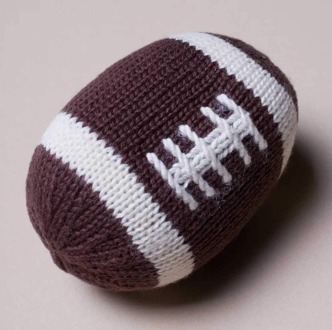 ORGANIC BABY RATTLE - FOOTBALL