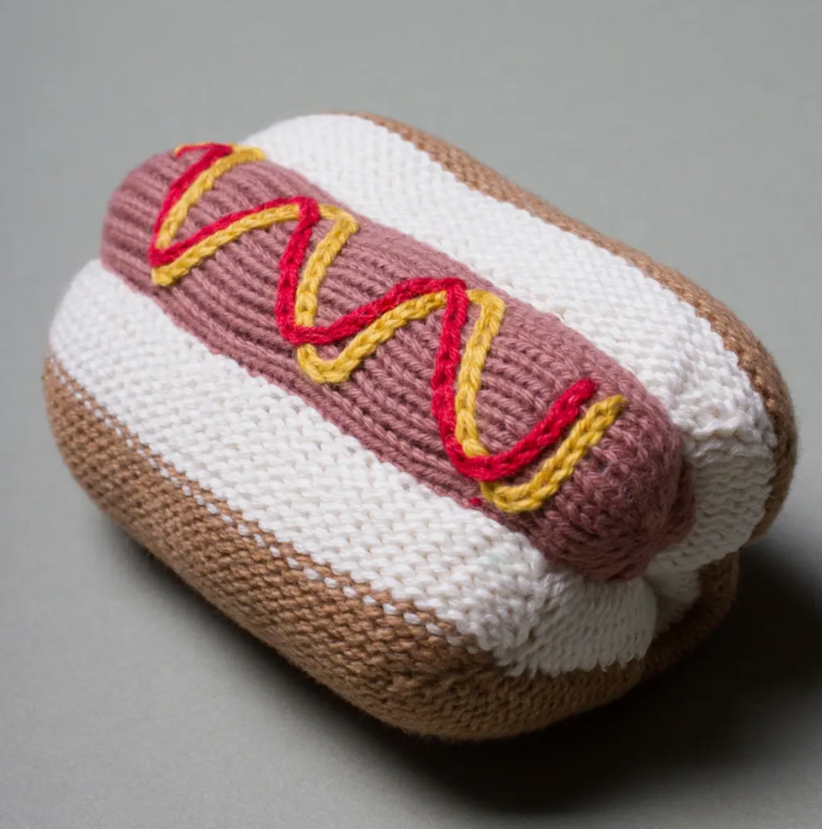 ORGANIC BABY RATTLE - HOT DOG