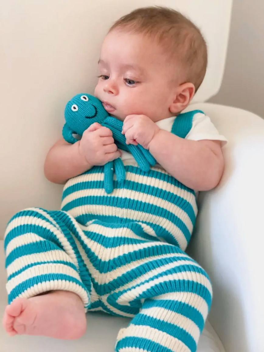 ORGANIC BABY RATTLE - OCTOPUS