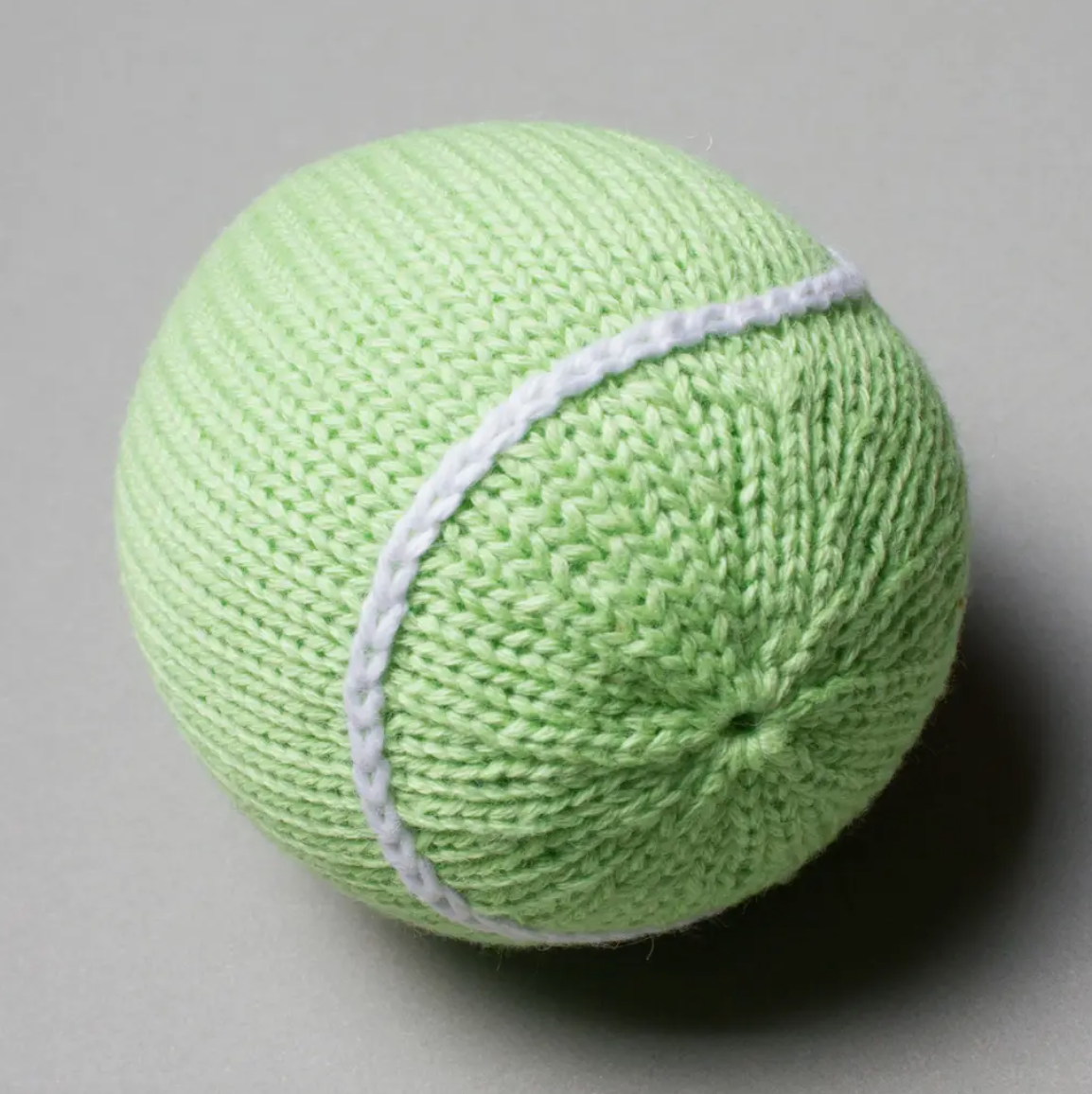 ORGANIC BABY RATTLE - TENNIS BALL