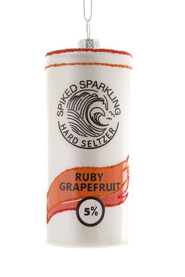 SPIKED SPARKING SELTZER ORNAMENT - RUBY GRAPEFRUIT
