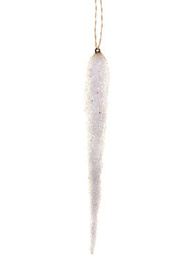 SPUN COTTON ICICLE ORNAMENT - MED