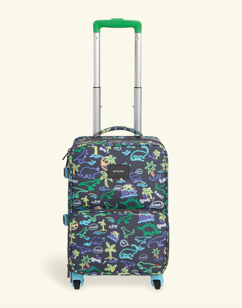 STATE MINI LOGAN SUITCASE - NEON DINO