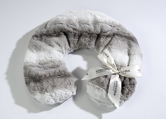 Load image into Gallery viewer, LAVENDER NECK PILLOW ANGORA PLATINUM
